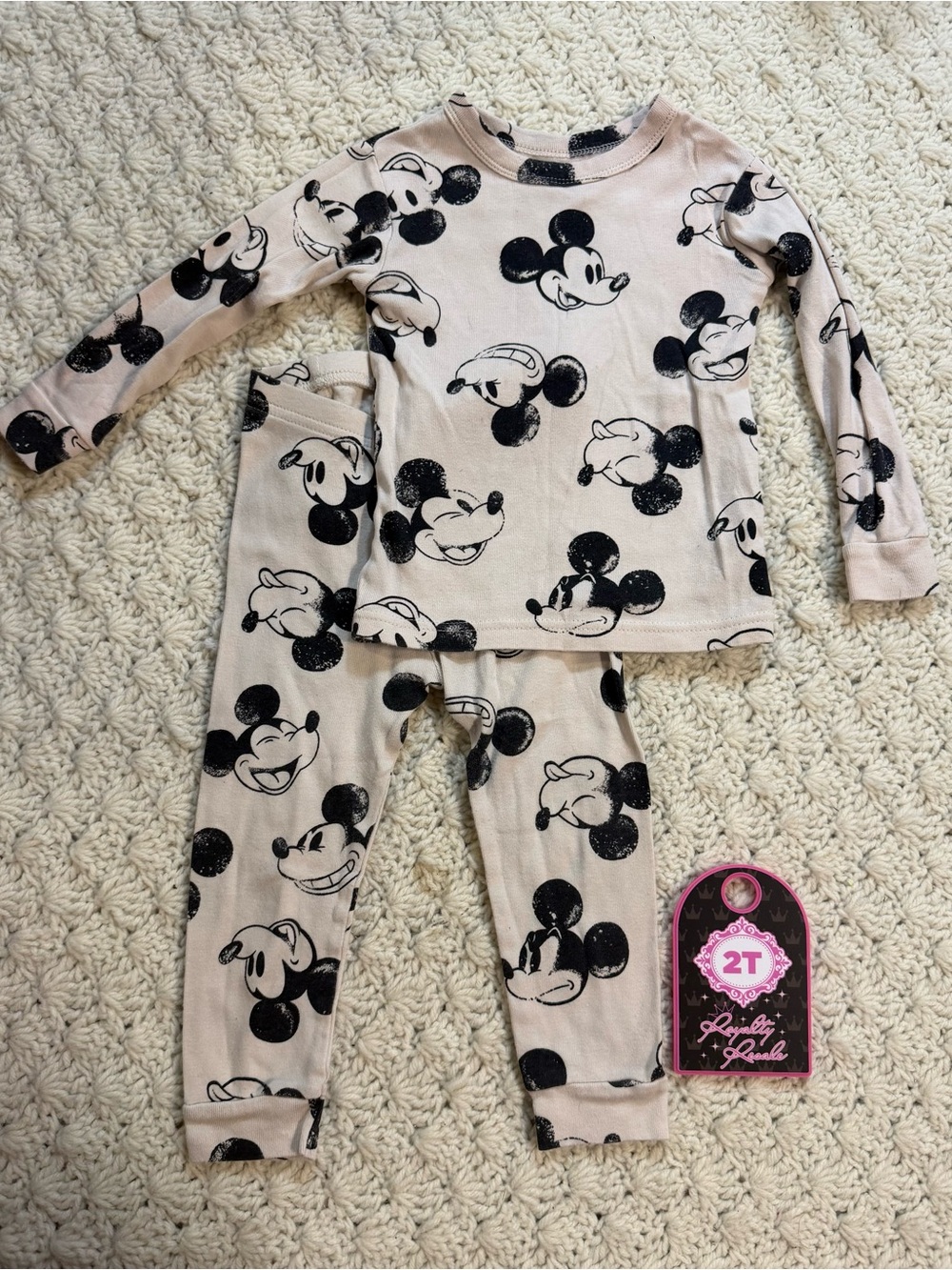 GAP Pink Mickey Mouse Pajama Set